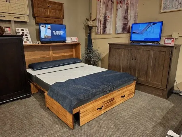 Solid wood cabinet bed, an example of the American-made craftsmanship Esplanade Furniture carries